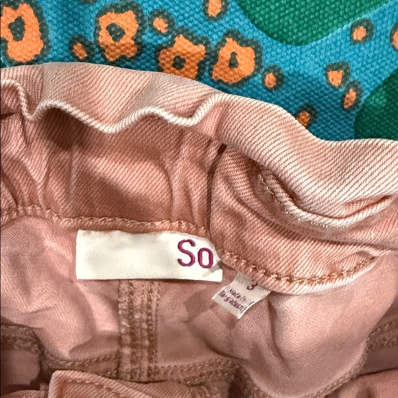 SO Pink High Rise Paperbag Utility Twill Waist Denim 3 - Picture 6 of 7